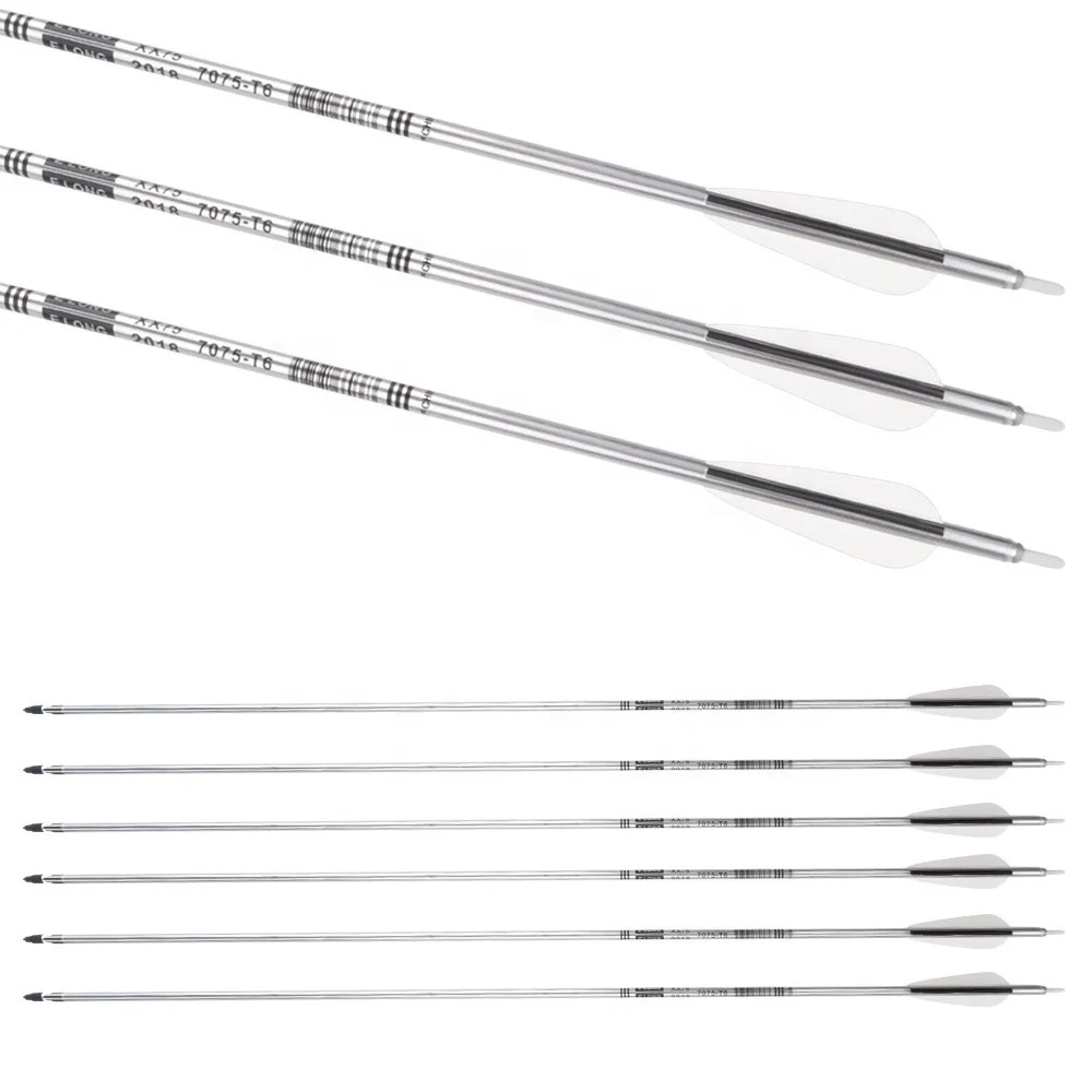 Aluminum Arrow Plastic Vane Archery Arrow For Coumpound Bow