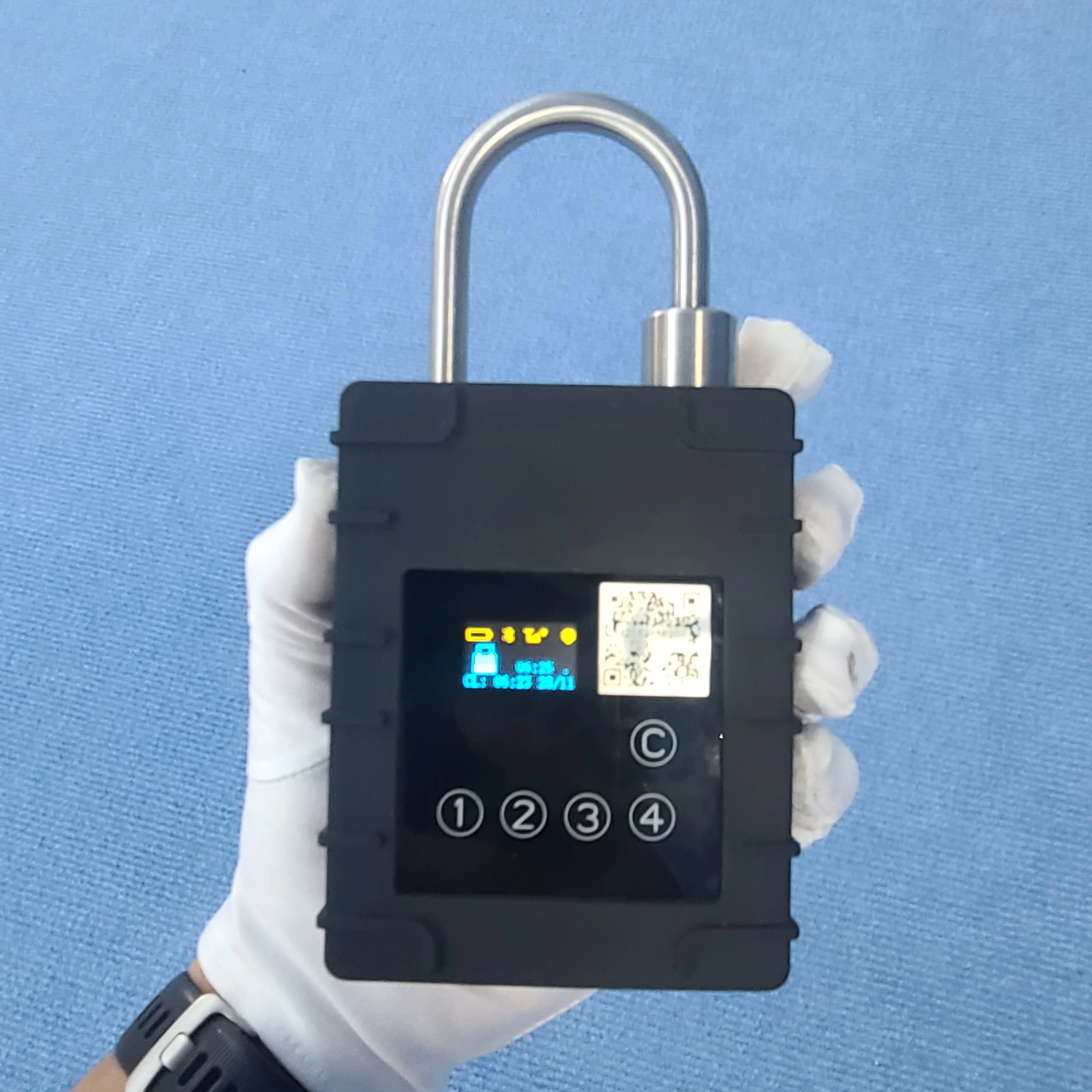 Smart Remote Control elock gps container lock Electric IP67 Outdoor Keyless padlock with  RFID cards