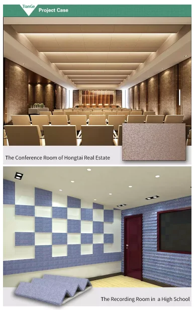 TianGe Factory Fireproof A1 Sound Absorbing Materials Sound Isolation Acoustic Panel For Wall Treatment