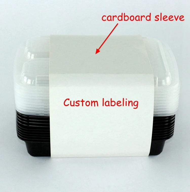 BPA free reusable disposable air tight Eco Friendly Microwave safe  3-compartment Meal Prep Containers Bento Lunch Box