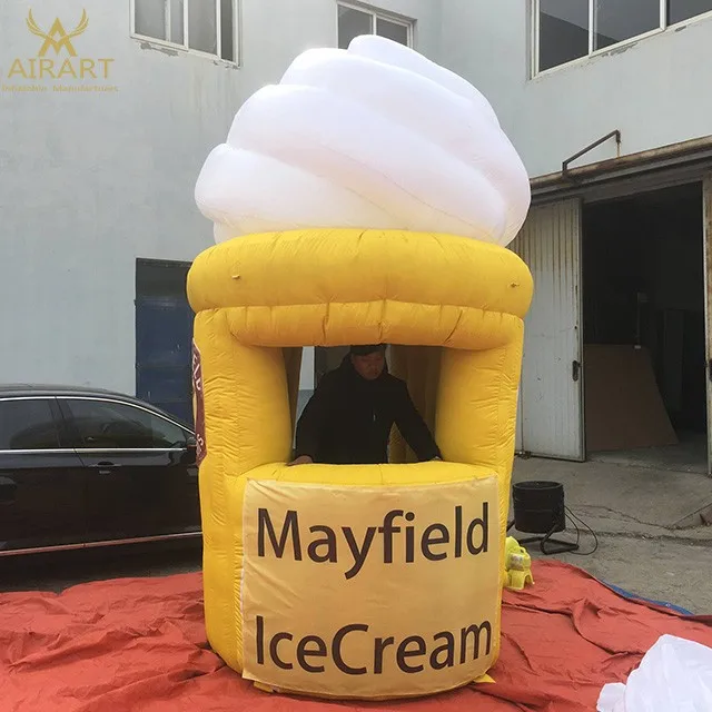 movable inflatable funny studio tent,blow up inflatable ice cream shop advertising decoration