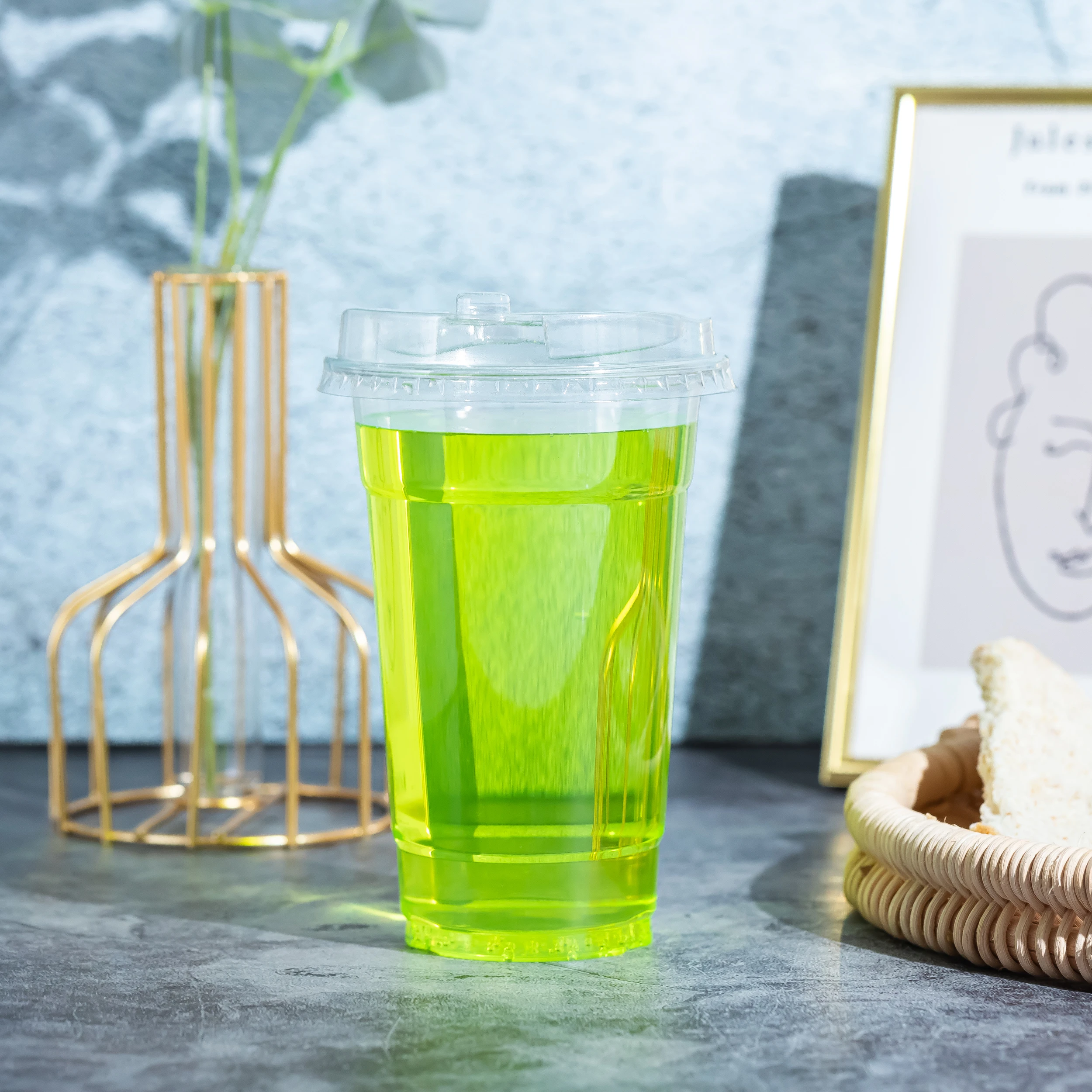 custom cheap price plastic tumbler custom logo recyclable disposable plastic cups 16 oz