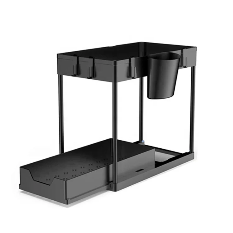 Органайзеры для раковины и хранения, двухуровневый раздвижной органайзер для ванной комнаты, многофункциональная полка для хранения кухонного шкафа