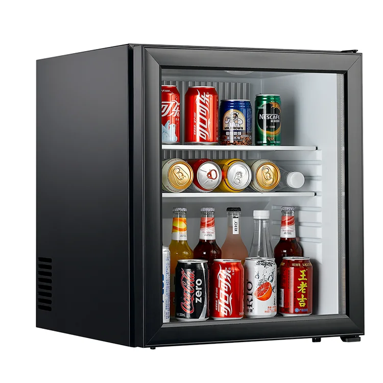 40L High-Quality Glass Door Minibar   No Noise very Small Refrigerator Makeup Refrigerator Mini Fridge