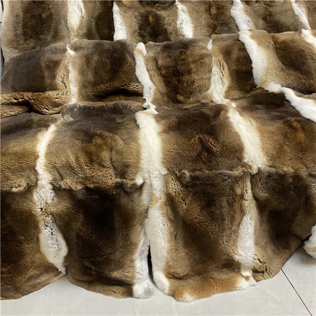 Высококачественные натуральные коричневые толстые волосы шиншиллы из меха кролика ковры