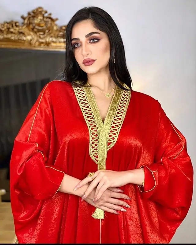  AB015 Arab Dubai Muslim Bat Sleeve Robe Cardigan Turkish Abaya Women Dress Islamic Clothing For