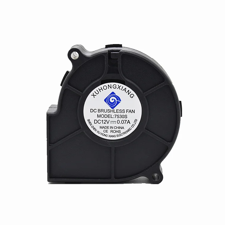 High air volume low noise centrifugal 7530 dc axial blower fan 75*75*30 12v dc brushless blower fan
