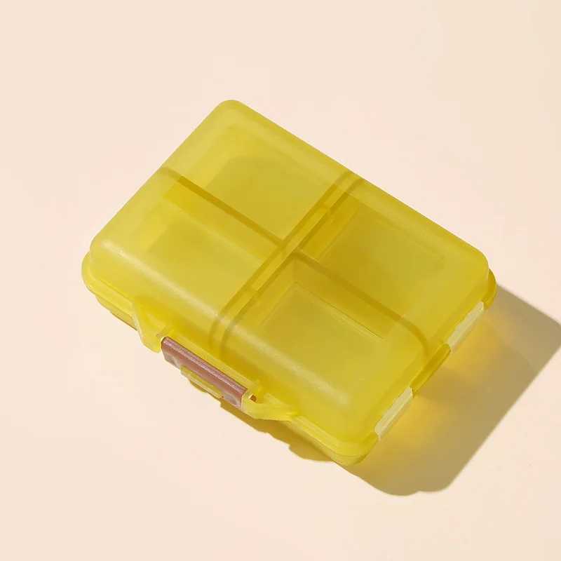 Portable Pill Box With 8 Grids Plastic Pill Box Storage Cases Thick Pills Organizer Travel Medicine Box Sturdy Material Weekly