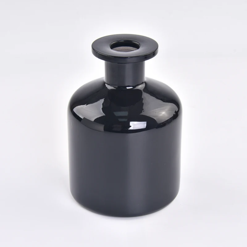 Popular Luxury 250ml Black Glass Diffuser Bottles