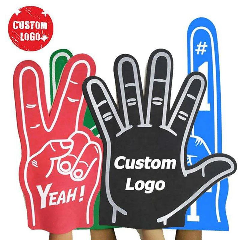 2024 Custom Factory price high quality Eco-friendly MINI EVA foam 2 three tree finger foam hands for cheering party event