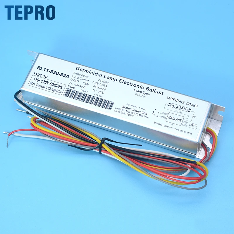 RL11-530-55A T5 55w Uv Germicidal Ultraviolet Lamp Ballast Instant Start Electric Ballast for Low Pressure Amalgam Lamp
