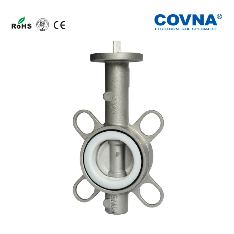 COVNA DN50 SS304 из нержавеющей стали PTFE облицованный моторный Электрический привод Дроссельный клапан
