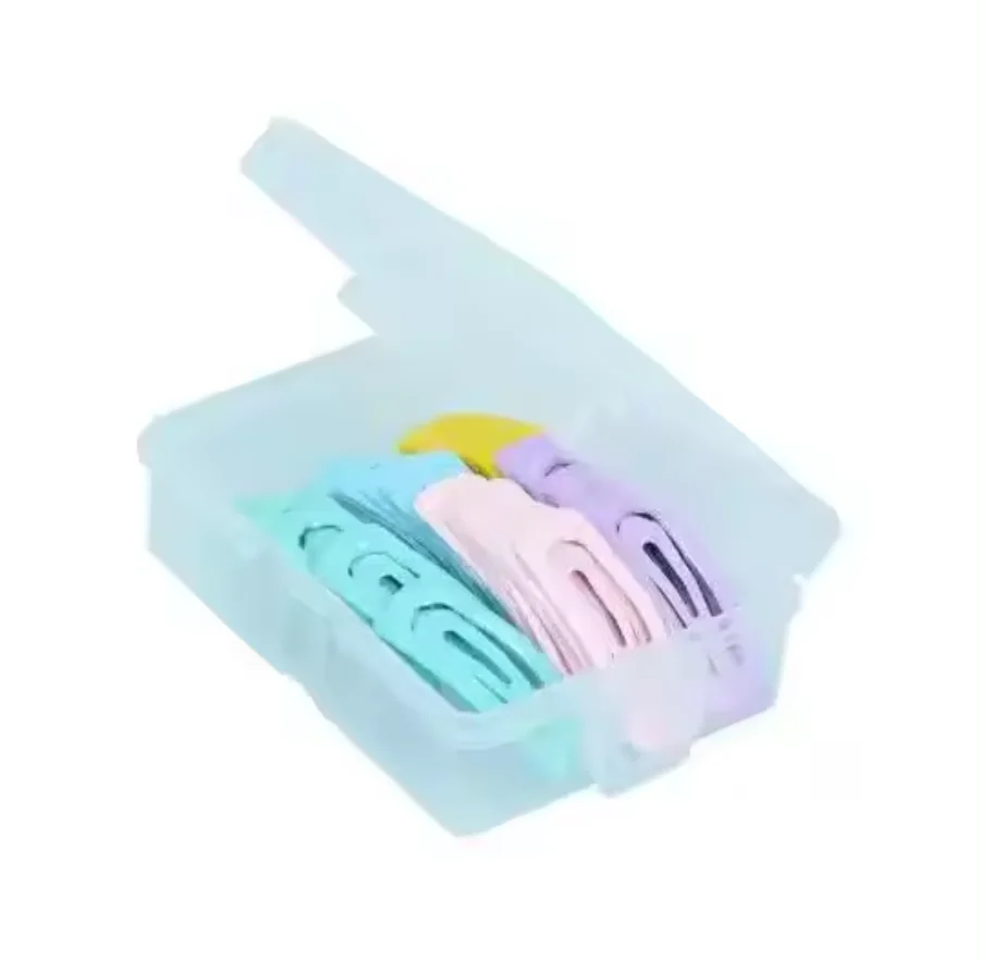 2024 New Manufacturer Direct Sales Wholesale Cream Crocodile Hair Clip No Bent Hair Clip Metal BB Hair Clip