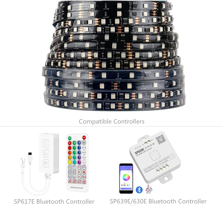 Factory Price 12V 24V WS2814 Addressable RGBW 30 60 Leds/m Similar SK6812 RGBW Warm Cool White Programmable Led Pixel Strip