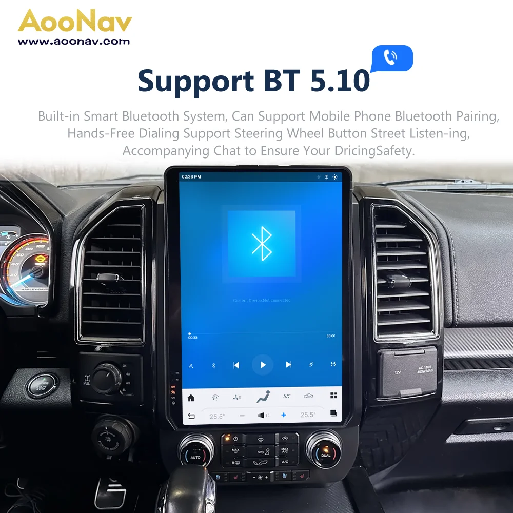 AOONAV 14 4 дюймов головное устройство QHD 2K автомобильное радио Сенсорный Стерео экран для Ford F150 2015-2022 GPS навигация Carplay мультимедийный плеер