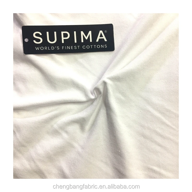 Chengbang Fabric Factory 50s Yarn Count 100% Supima Single Jersey Lastlong Stronger Durable Knitted Fabric