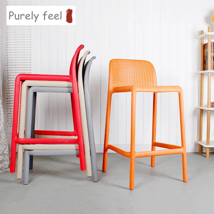 Полое барное кресло PurelyFeel в скандинавском стиле домашняя спинка высокий стул уличный белый