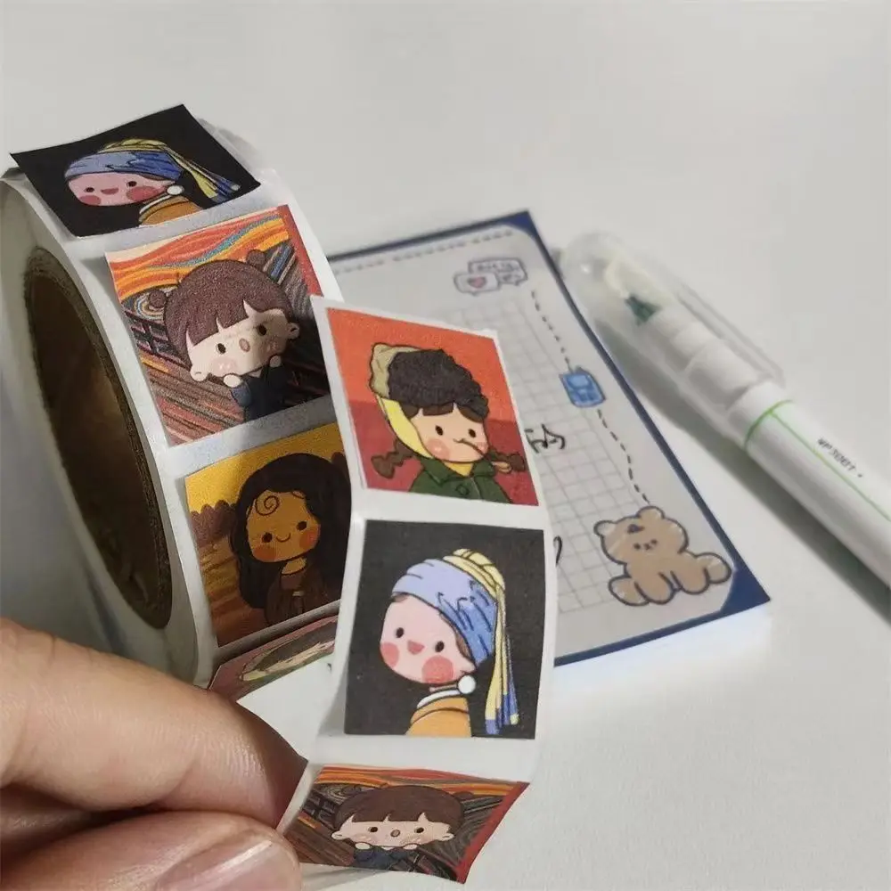 Hot Sale Custom Logo Printed Roll Adhesive Paper  Stickers