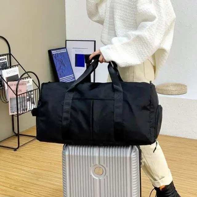 Customized Logo Large Capacity Luggage Sports Travel Bag Women Waterproof Tote Gym Pink Duffle Bag for Women