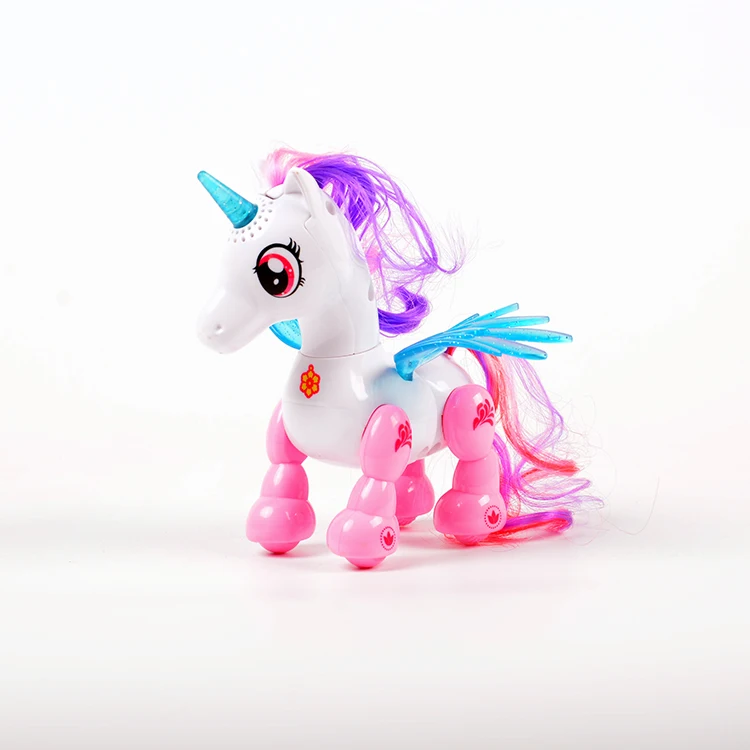 
W5599-8D Intelligent interactive cartoon unicorn children funny pet toy rc robot pink horse 
