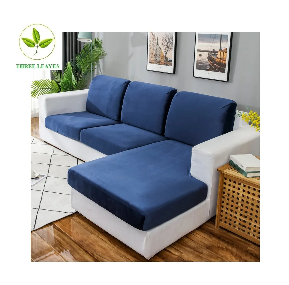 
 Wholesale Fashionable Printed White Elastic Sofa Cover with Spandex  