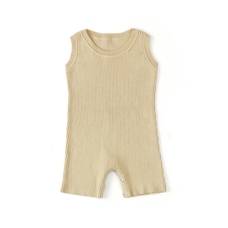 Cool new design natural cotton knit sleeveless romper sweaters for boys and girls