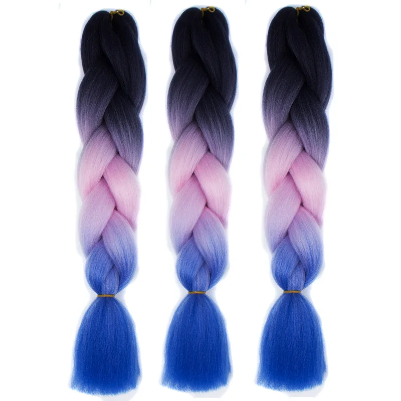 130 Colours Wholesale Synthetic Hair Super Jumbo Hair Braids Yaki Texture Ombre Jumbo Braiding Hair Extensions For Woman