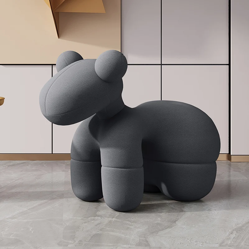 
Stylish Web Celebrity Novelty Lovely Leisure Kids Fiberglass Avocado Pink Pony Puppy Chair With Flannelette Cover 