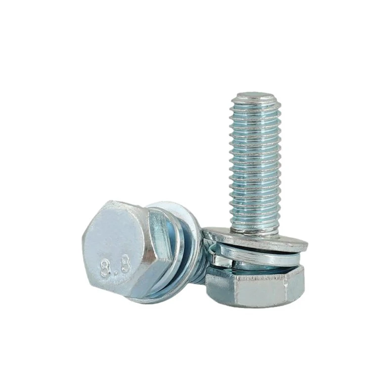 Galvanized Grade 4.8 8.8 10.9 External Hexagon Bolt Combination Bolts And Nuts Screw Bolts Machinery to Fasteners Combination