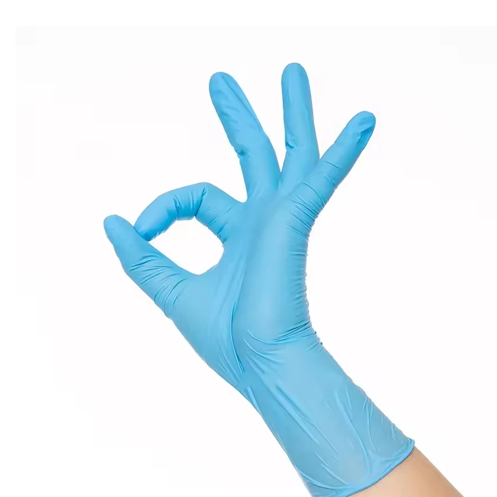 Hot Selling Thick Nitrile Gloves Food Grade Latex Rubber Gloves Medical Surgical Examination Medical Pure Nitrile Glove