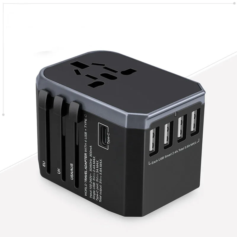 Оптовая Продажа пользовательских логотипов мульти-штекер USB Зарядное Устройство Глобальный адаптер для путешествий высокое качество продвижение питания Универсальный