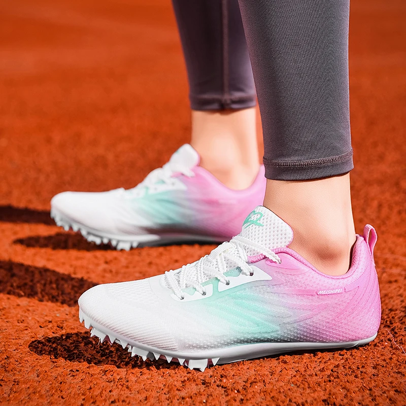 Custom Men and Women Football Soccer Running Shoes Spikes Outdoor Unisex Athletics Running Track&field Sport Spikes Shoes