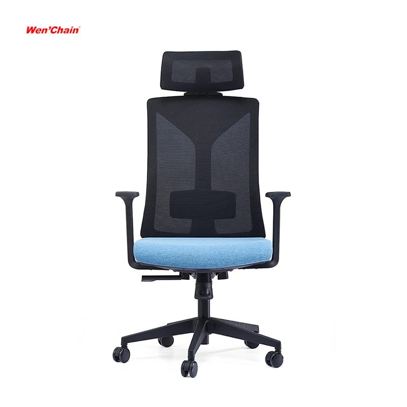 Modern Wenchen Furniture Ergonomic Swivel Mesh Fabric Home Revolving Recliner Executive Computer Office Chairs