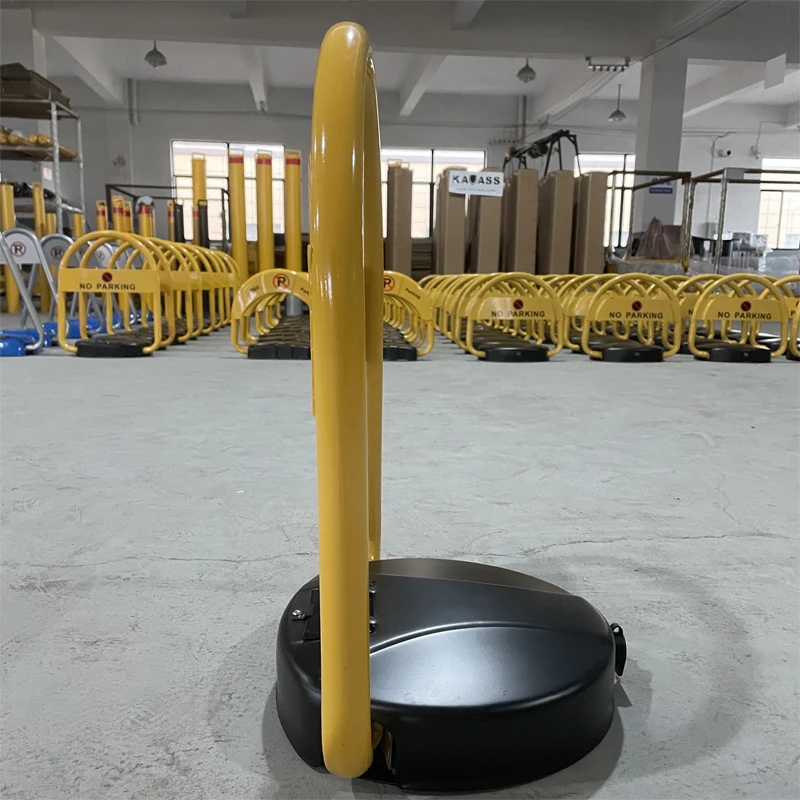 Waterproof Intelegent Yellow Electric Personal lockable Automatic Car Solar Powered Parking lot Barrier  Lock with Solar Pannel