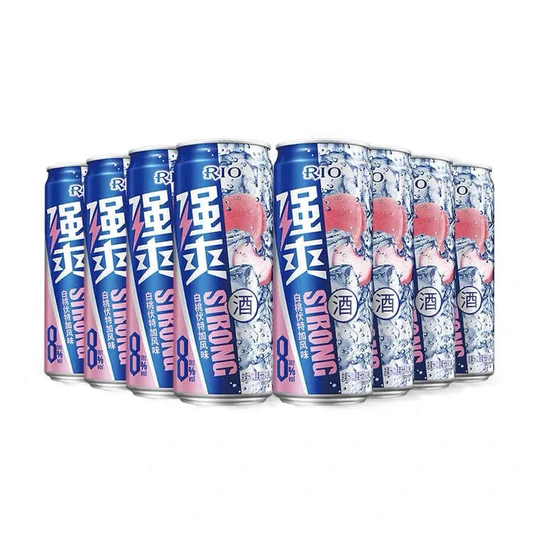 Коктейльные коктейли RIO Strong Shuang предварительно Смешанное вино 8 градусов сильный с 6 вкусами 330 мл * банок низким содержанием