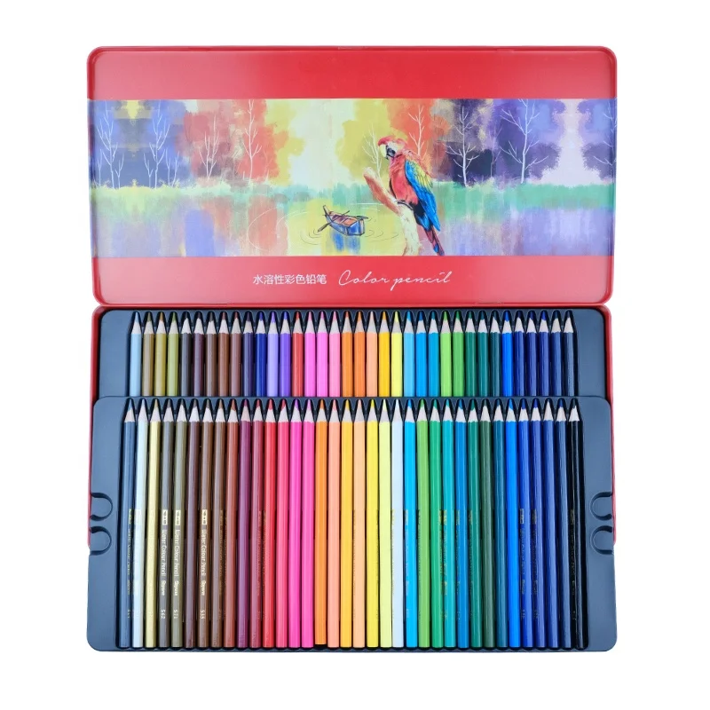 Professional 72 Water Colored Pencils Art Set Drawing Pencil For Artist