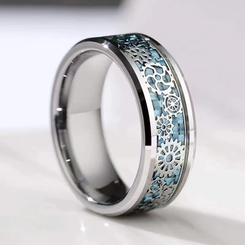 Mechanical Gear Fashion Jewelry High Quality Stainless Steel High Quality Simple Design Women Men Ring
