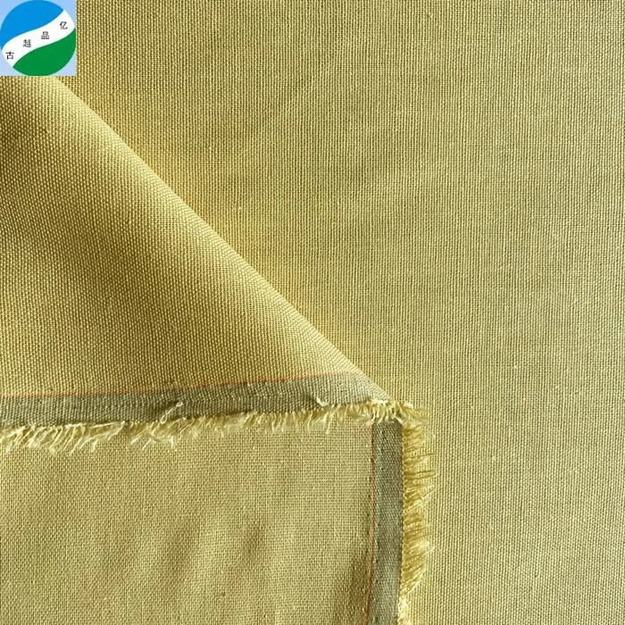 Hot selling ready goods stock fabric woven linen cotton batch solid Shaoxing textile in China