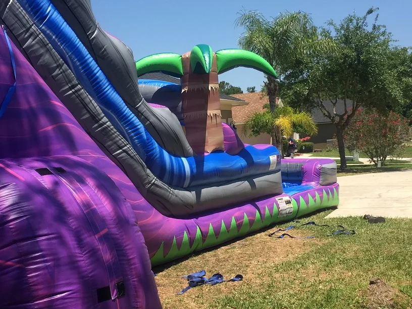 
Hot sale blue largest inflatable water slide hippo Palm water slide for kids and adults for sale 