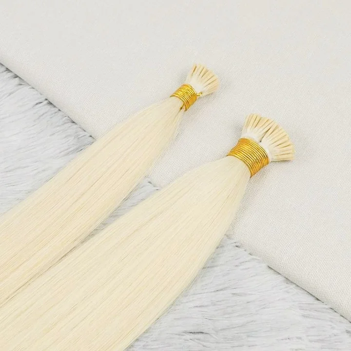 100% Russian Human Hair K Tip Keratin Flat Tip Extension Invisible Natural Hair Extension For Women 100g Russian Hair Extensions