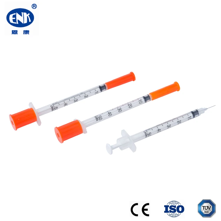 Free Sample Medical Plastic Disposable Diabetic Insulin Syringe 0.3 ml
