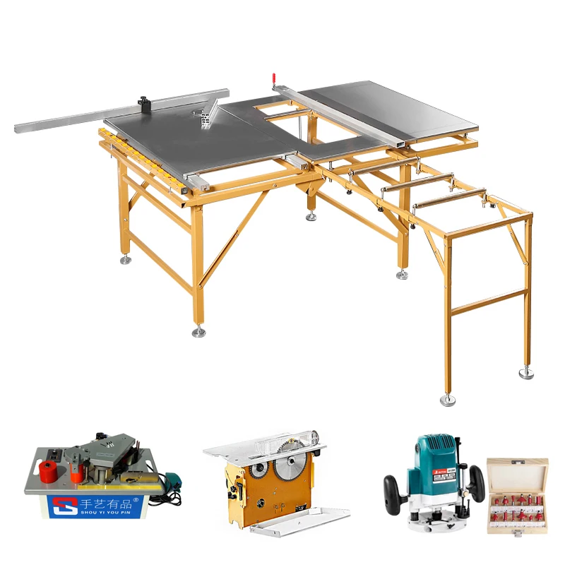 Precision Sliding Table Saw Multi-function Panel Saw Woodworking Special Workbench Dust-free Cutting Saw Folding Saw Table