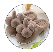2021 whole sales  fashionable   soft cozy anti skid cheap  cute  fluffy  cartoon animal plush  indoor  Slippers For Women adults