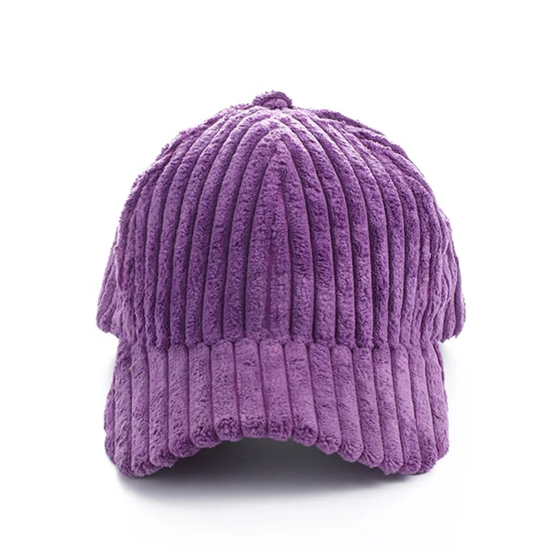 High Quality Custom Classic Corduroy Cotton Baseball Caps Vintage Dad Hat With Adjustable Strap and Brass Buckle Suede Dad Hat