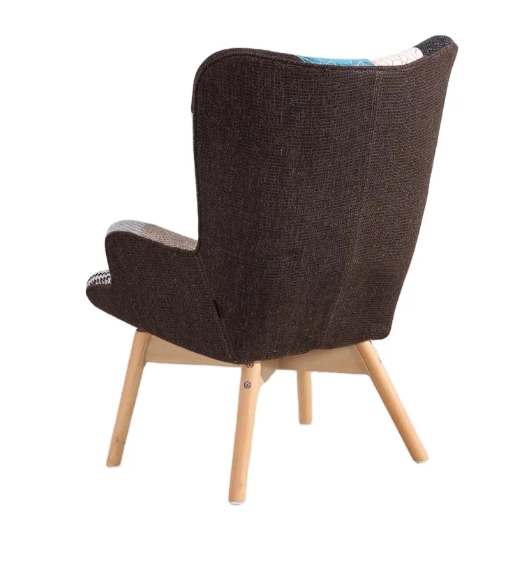 New design home furniture modern living room sofa chair accent patchwork upholstered single chair relaxing arm sofa chair