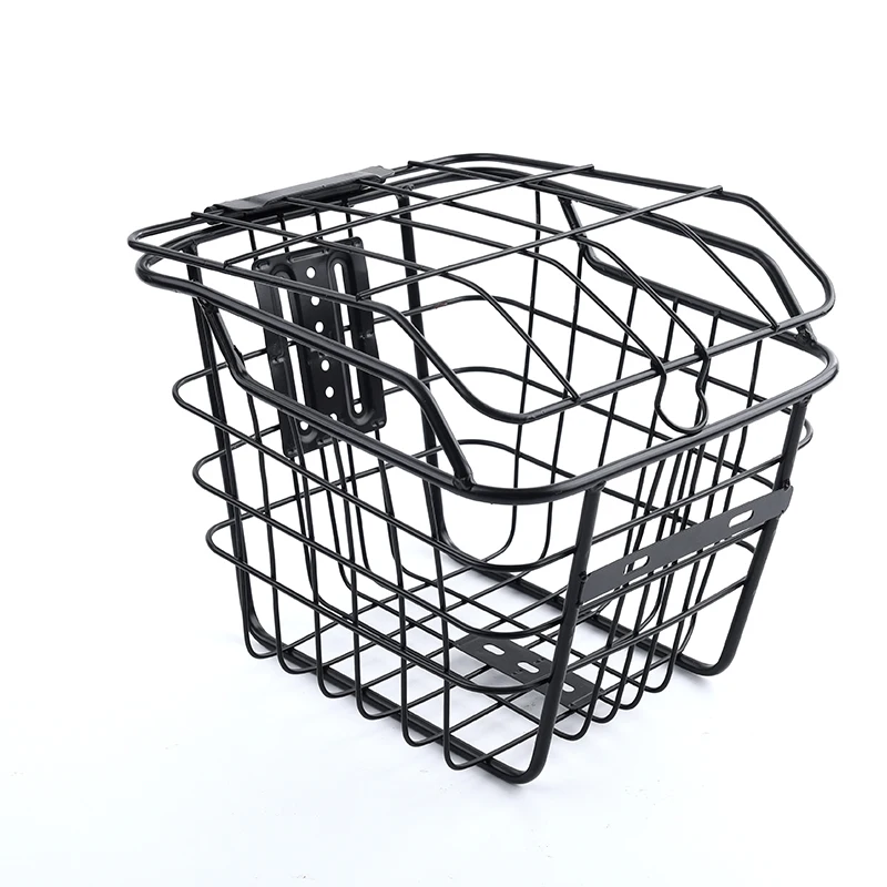 Wholesale factory  Qualified And Durable Steel wire front bike Bicycle basket For Road Mountain Folding Bike Electric Car
