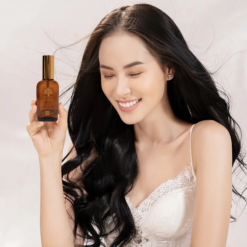 Arganmidas Organic Mild Argan Oil 100ml Leave-In Hair Oil Nourishing and Refreshing for Color-Treated Hair Use at Home