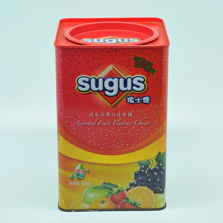 empty metal tin boxes sugus sweet tin can wholesale