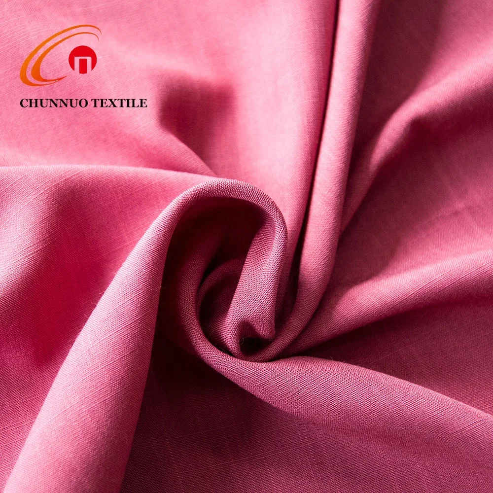 Hot woven rayon fabric Bamboo pattern solid fabric 100% rayon 140gsm  for Woven Summer Dress
