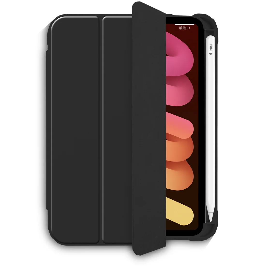 Умный чехол-книжка для планшета из искусственной кожи, прозрачный чехол для ПК с держателем для карандашей и слотом для iPad Mini 6 8,3